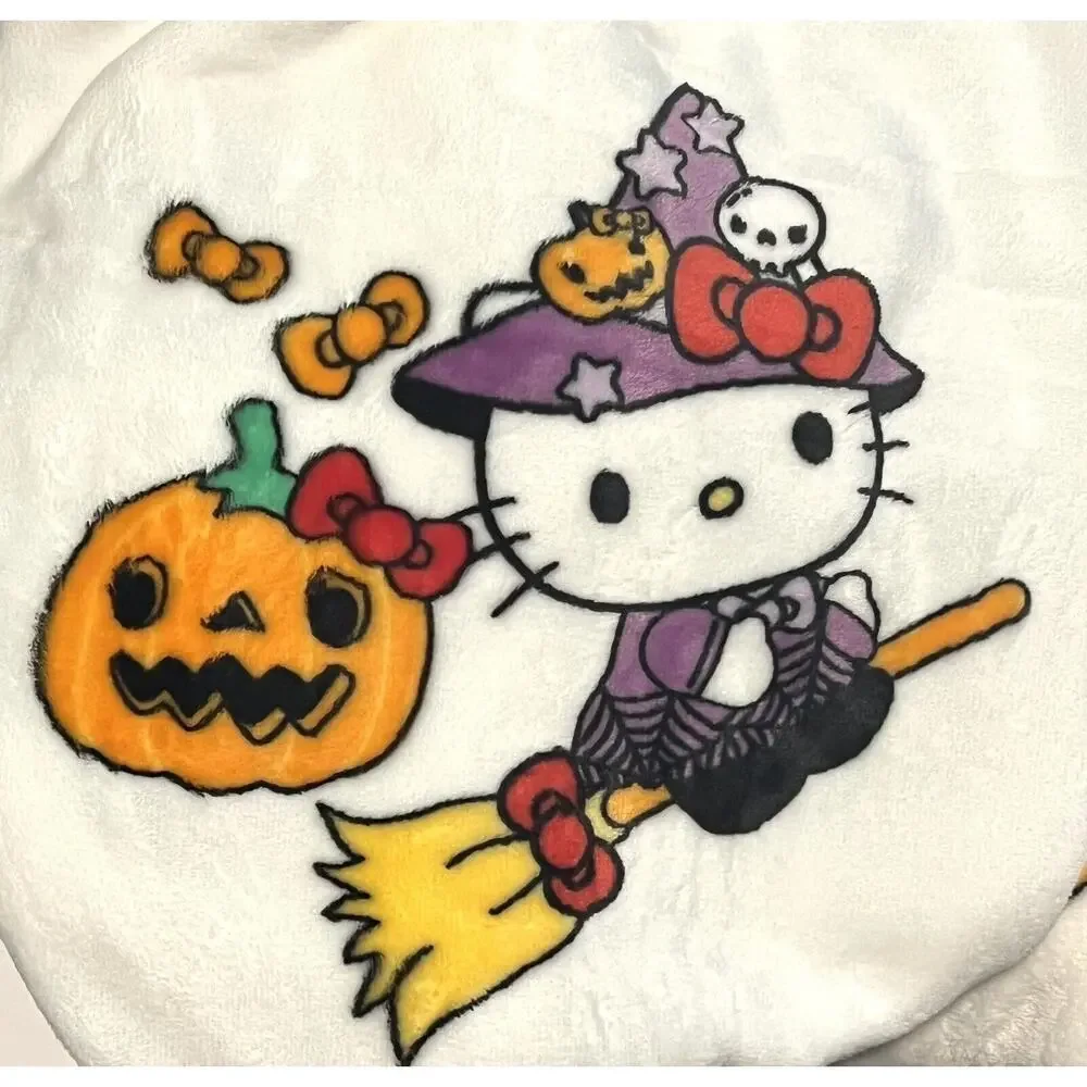 2 Hello Kitty Halloween Throw Blankets 60X70” Ghost Mummy Witch **2 Pck Set PAIR